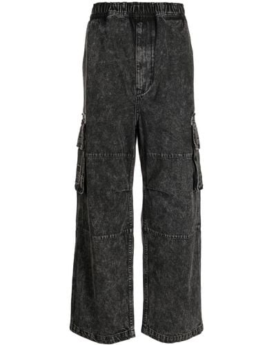 Izzue Cargo-pockets Straight-leg Jeans - Grey