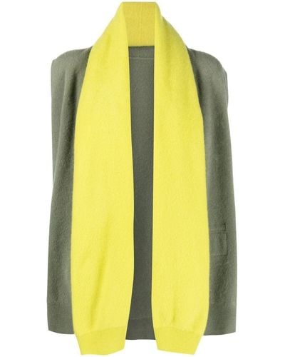 Frenckenberger Contrast Cashmere Knit Vest - Yellow