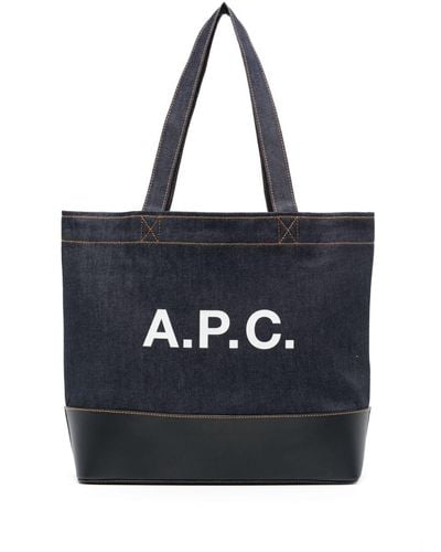 A.P.C. Axel Denim Tote Bag - Black