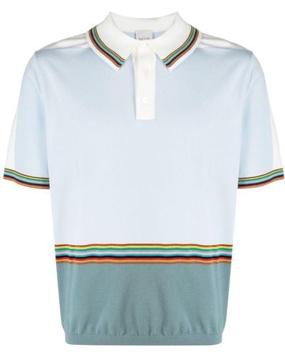 Paul Smith Signature Stripe Short-sleeve Polo Shirt - Blue
