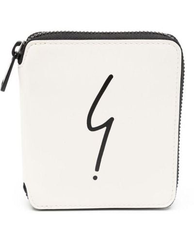 agnès b. Logo-print Leather Wallet - White