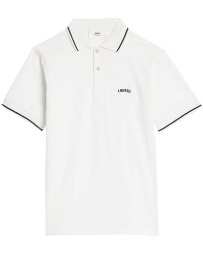 Ami Paris Ami Logo Polo Shirt - White
