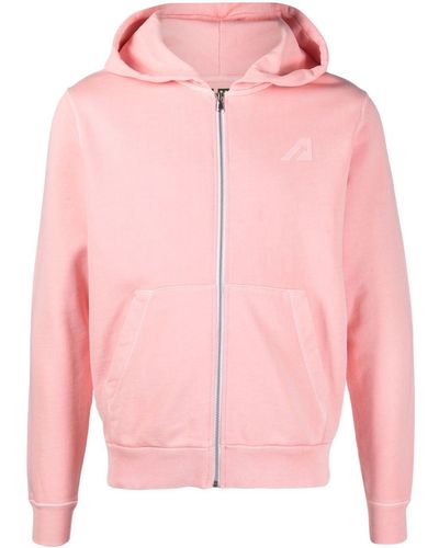 Autry Zip-up Cotton Hoodie - Pink