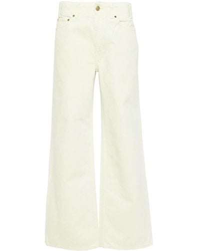 Ulla Johnson Green Elodie High-rise Straight Jeans - White