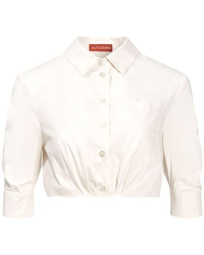 Altuzarra Rosa Cropped Shirt - White