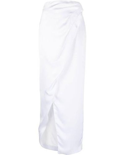 Genny High-waist Straight Skirt - White