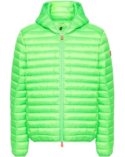 Save The Duck Helios Hooded Padded Jacket - Green
