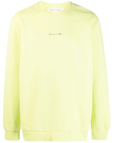 1017 ALYX 9SM Logo-print Cotton Sweatshirt - Yellow