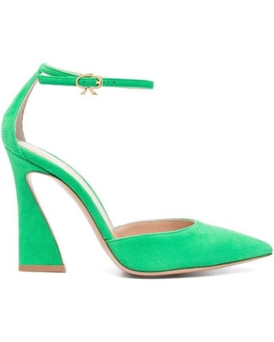 Gianvito Rossi 90mm Suede Court Shoes - Green