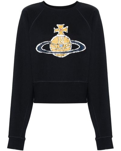 Vivienne Westwood Orb-print Cotton Sweatshirt - Black