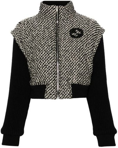 Gucci Bouclé-Bomberjacke mit GG - Schwarz