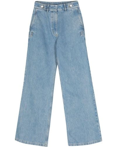 Christian Wijnants Halbhohe Penda Jeans mit weitem Bein - Blau