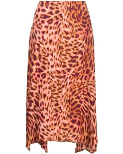 Stella McCartney Nayah A-line Midi Skirt - Orange