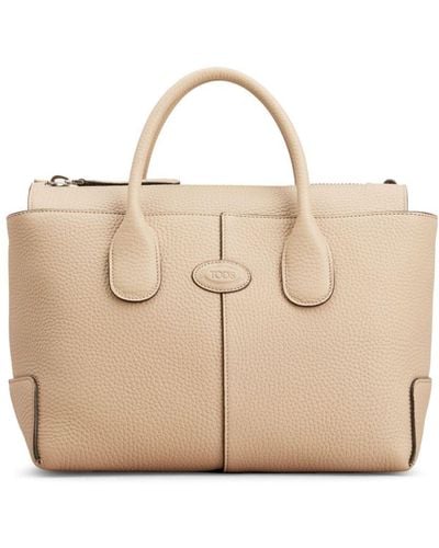 Tod's Di Bag In Leather Small - Natural