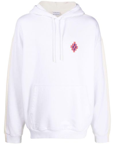 Marcelo Burlon Cross Logo-embroidered Hoodie - White