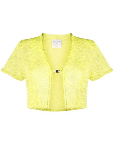 Forte Forte Cropped Knitted Cardigan - Yellow