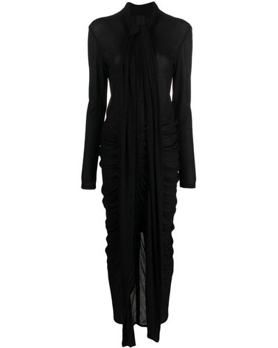 Givenchy Draped Long Dress - Black