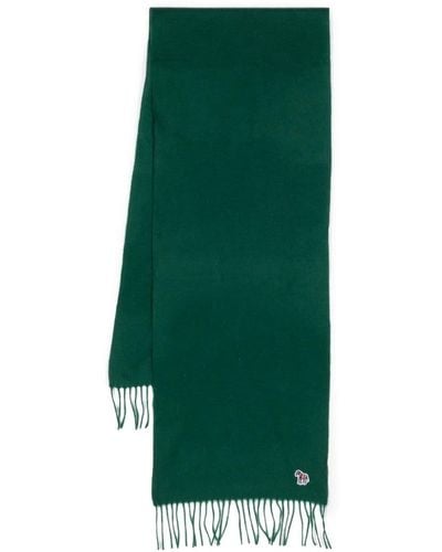PS by Paul Smith Logo-patch Wool Scarf - Green