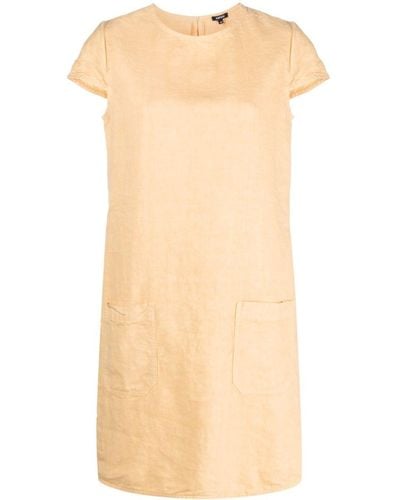 Aspesi Short-sleeve Linen Dress - Natural