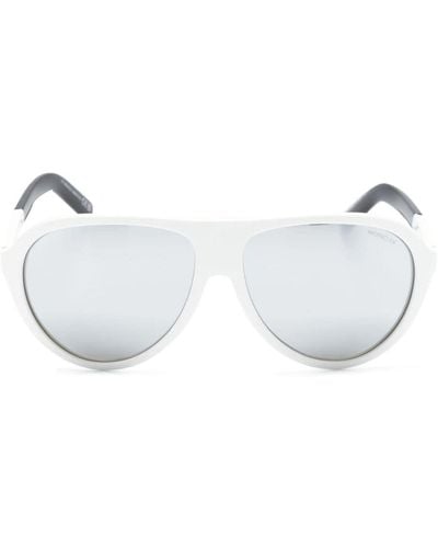 Moncler Caribb Pilot-frame Sunglasses - White
