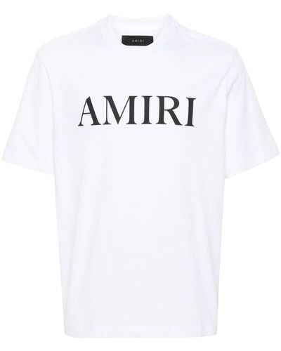 Amiri T-Shirt mit gummiertem Logo - Weiß