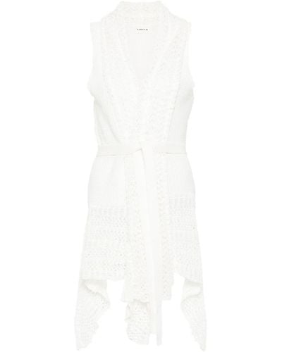 P.A.R.O.S.H. Cotton Belted Vest - White