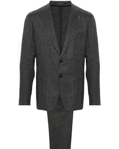 Tagliatore Patterned-jacquard Suit - Grey
