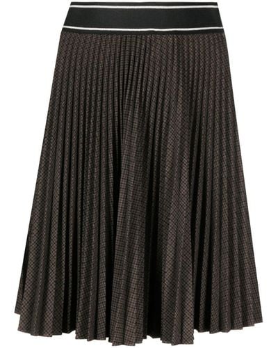 Sandro Plaid Check Pleated Miniskirt - Black