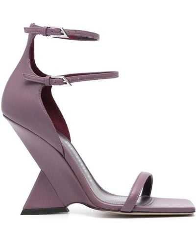 The Attico Grace 105mm Leather Sandals - Purple