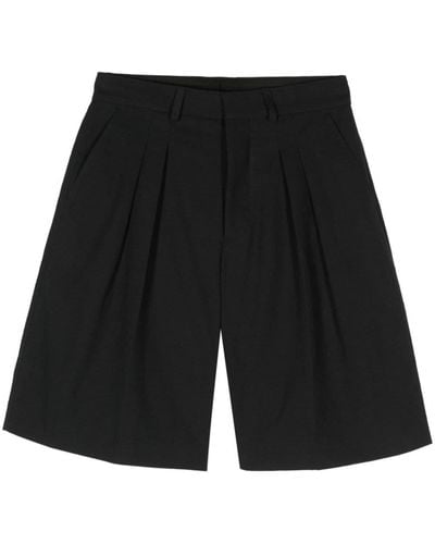 Nanushka Carsten Pleated Shorts - Black
