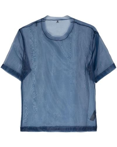 Patrizia Pepe Sheer Organza T-shirt - Blue