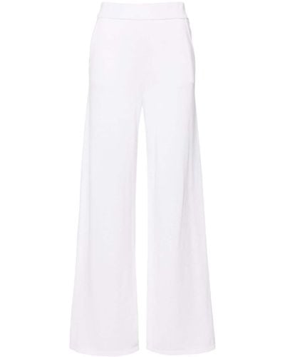 Claudie Pierlot Fine-knit Wide-leg Trousers - White