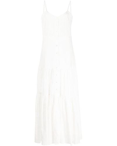 Veronica Beard Alondra Pleated-detail Dress - White