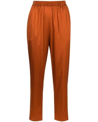 Gianluca Capannolo Mila Cropped Satin Trousers - Orange