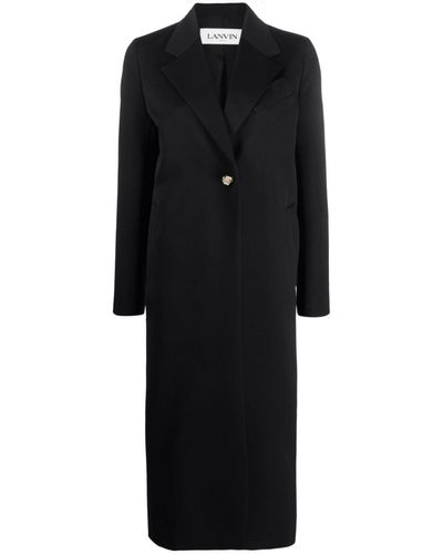 Lanvin Single-Breasted Tailored Coat - Black