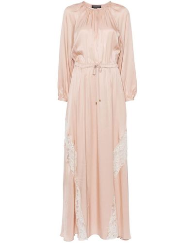 Lorena Antoniazzi Tied-waist Satin Maxi Dress - Pink