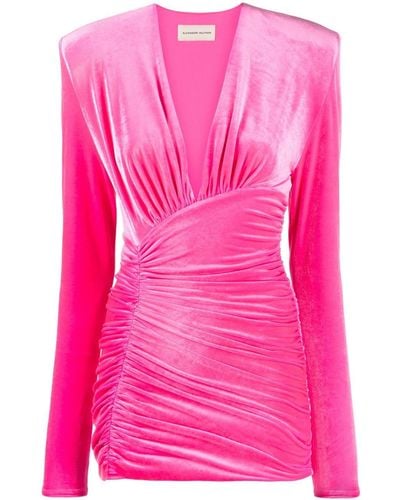 Alexandre Vauthier Midikleid mit Glanz - Pink