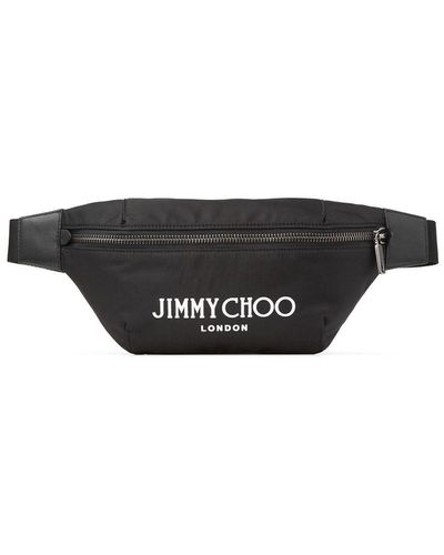 Jimmy Choo Finsley Gürteltasche mit Logo-Print - Grau