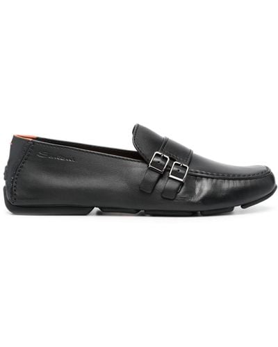 Santoni Double-buckle Monk Shoes - Gray
