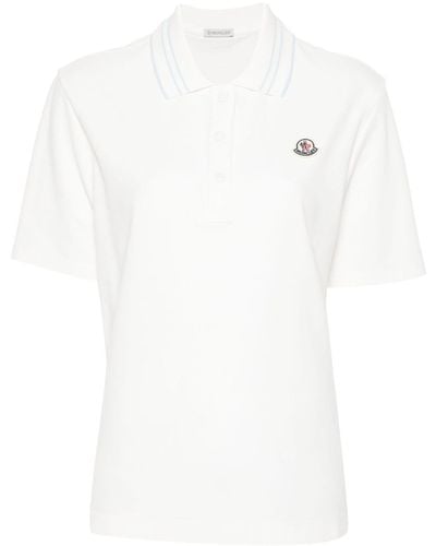 Moncler Poloshirt Met Logopatch - Wit