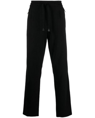 Brioni Drawstring-waist Straight-leg Pants - Black