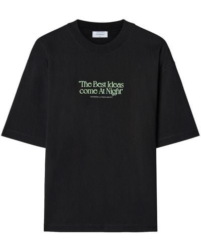 Off-White c/o Virgil Abloh T-shirt Met Tekst - Zwart