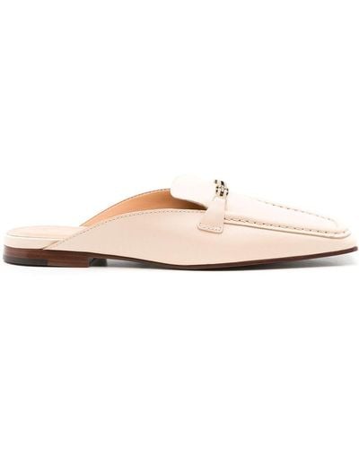 Tod's Square-toe Leather Mules - White