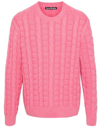 Acne Studios Cable-knit Jumper - Pink