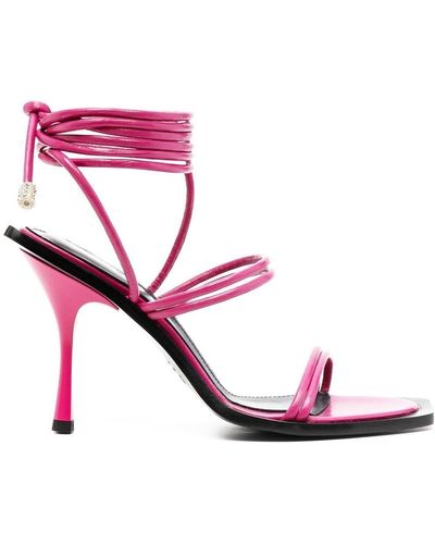 Amen Lace-up High-heel Sandals - Pink