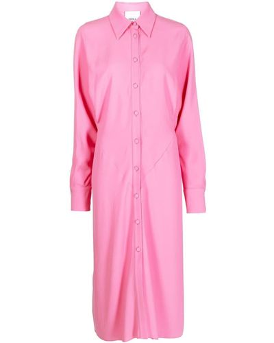 Erika Cavallini Semi Couture Lucia Midi Shirtdress - Pink