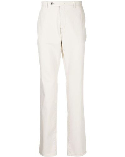 MAN ON THE BOON. Straight-leg Tailored Trousers - White