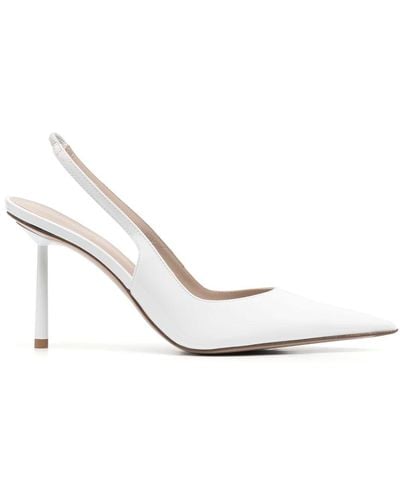 Le Silla Bella 80mm Slingback Court Shoes - White