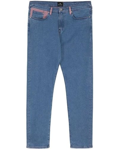 PS by Paul Smith Colour-block Slim-cut Jeans - Blue