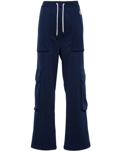 Loewe Pantalon droit à poches cargo - Bleu
